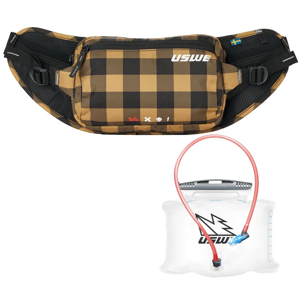 USWE Zulo 2L Hydration Waist Pack Flannel - MojoMotoSport.com