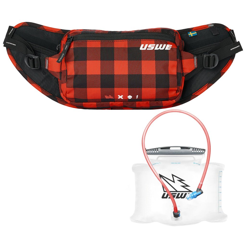USWE Zulo 2L Hydration Waist Pack Flannel - MojoMotoSport.com