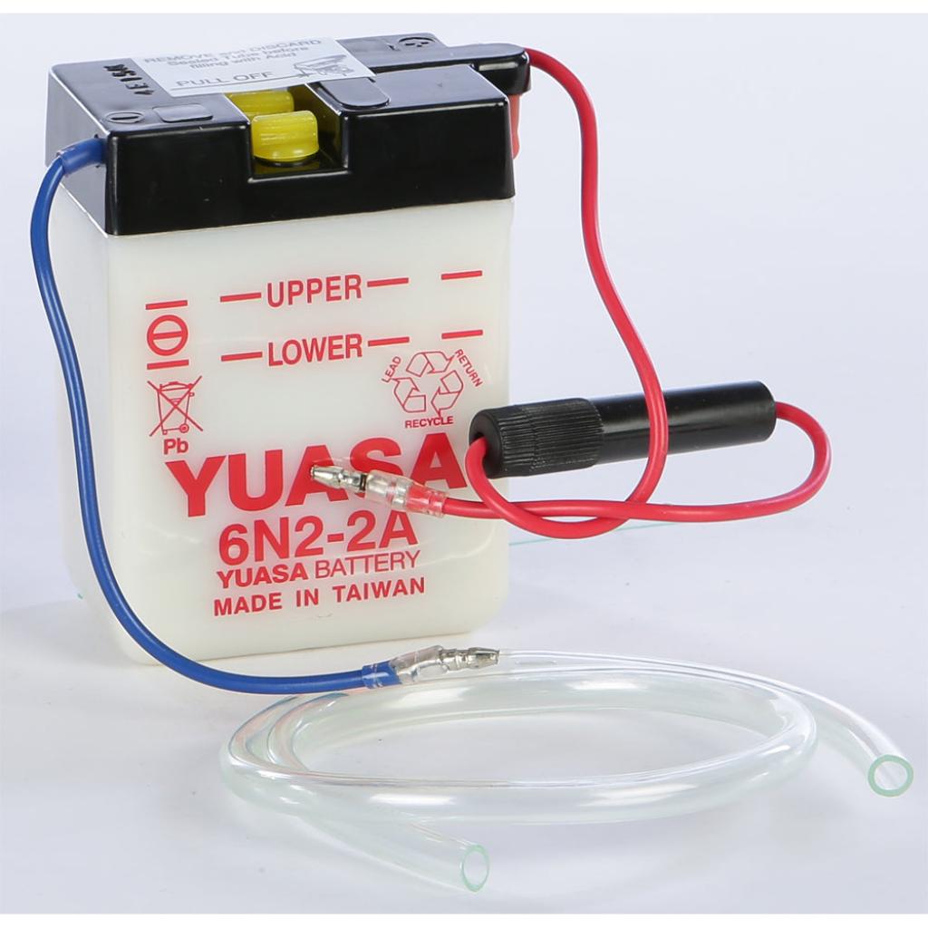 Yuasa Battery 6N2 2A Conventional - MojoMotoSport.com