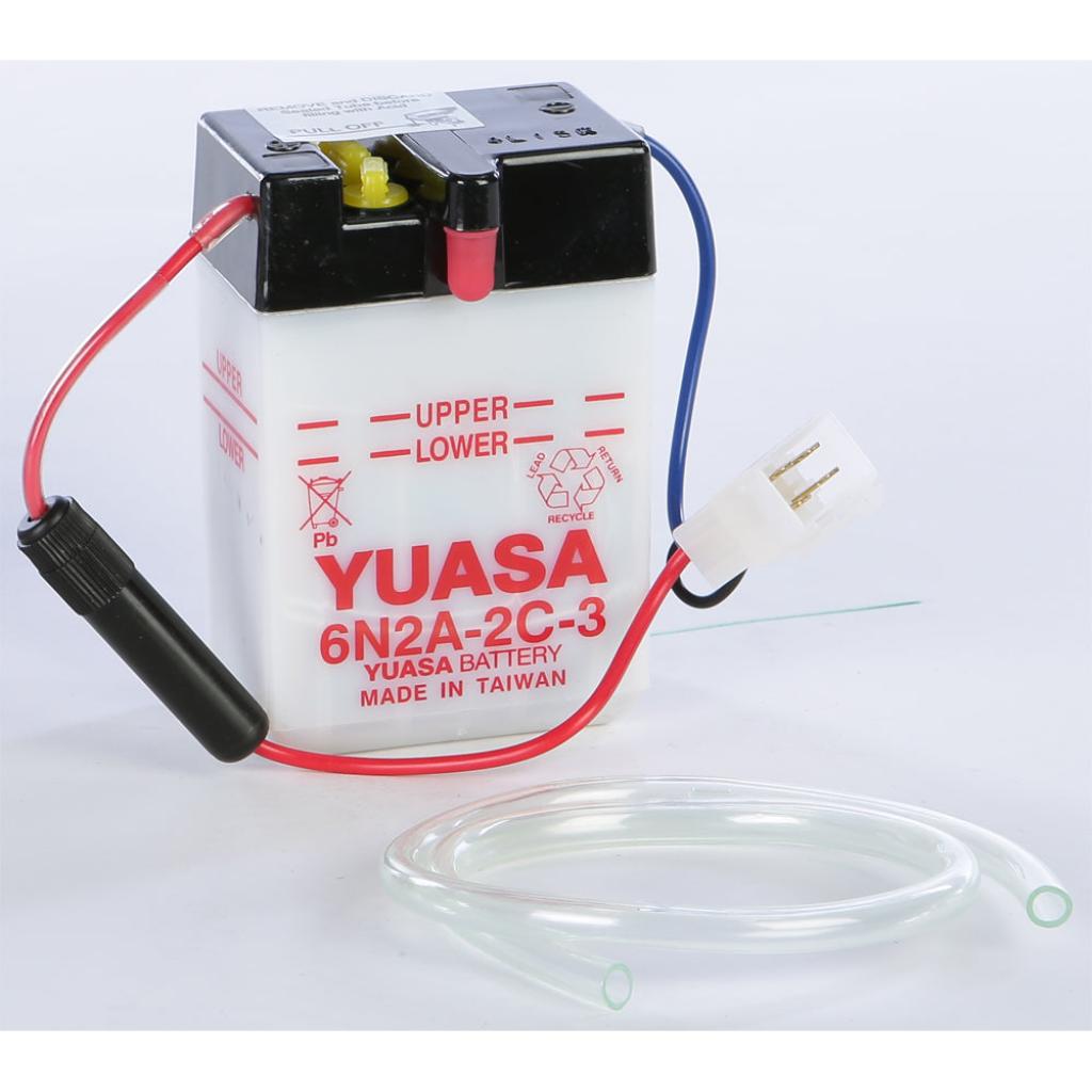 Yuasa Battery 6N2A 2C 3 Conventional - MojoMotoSport.com