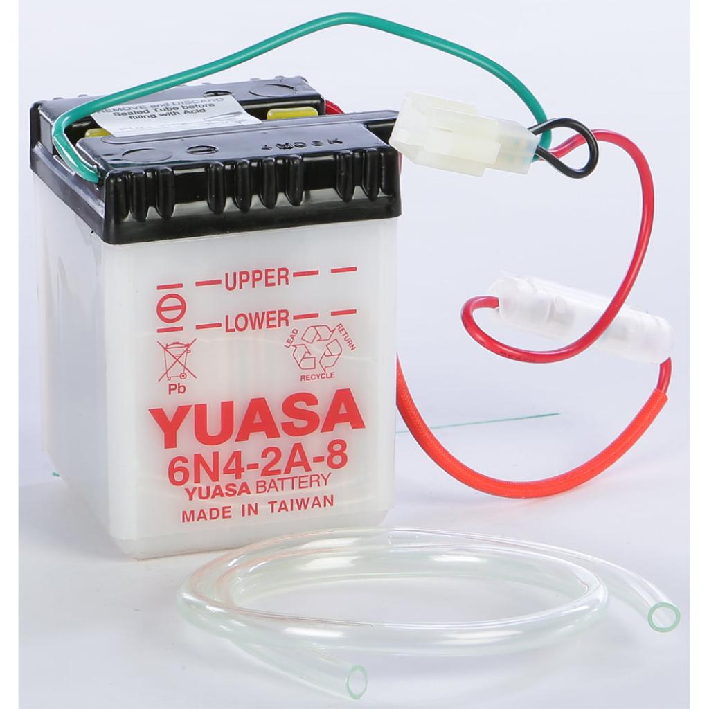 Yuasa Battery 6N4 2A 8 Conventional - MojoMotoSport.com