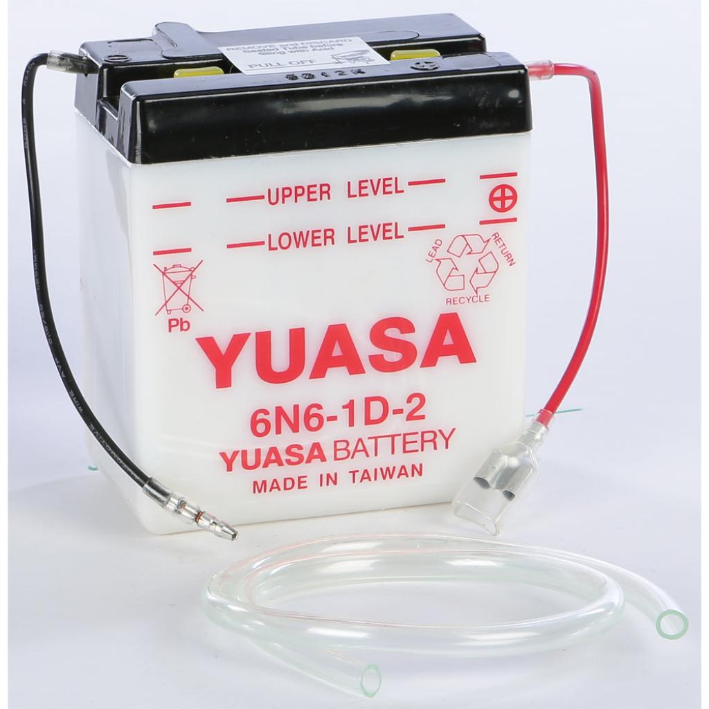 Yuasa Battery 6n6 1d 2 Conventional - MojoMotoSport.com
