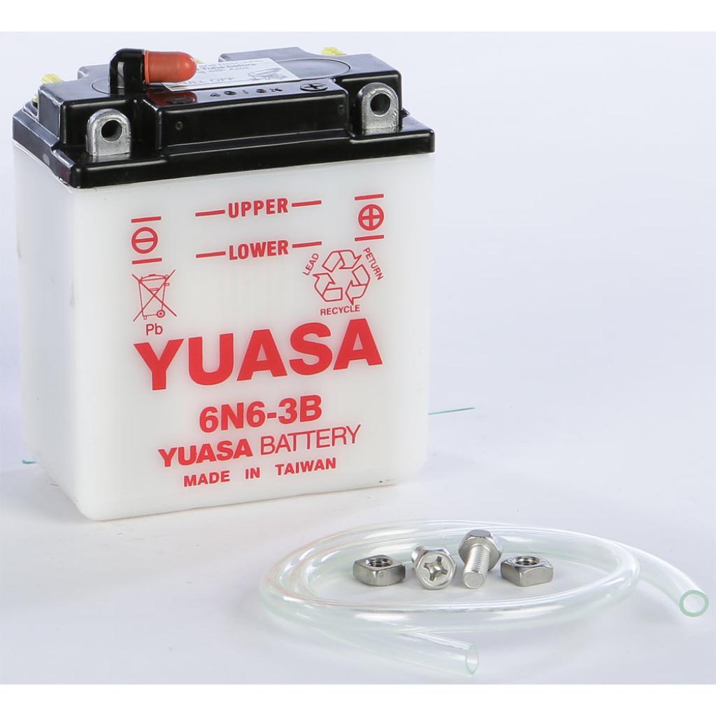 Yuasa Battery 6n6 3b Conventional - MojoMotoSport.com