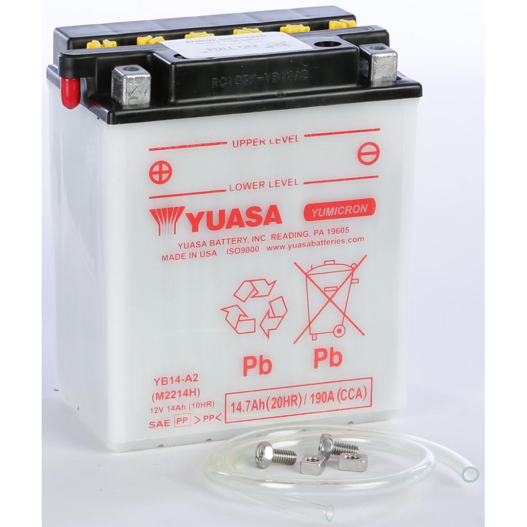 Yuasa Battery Yb14 A2 Conventional - MojoMotoSport.com