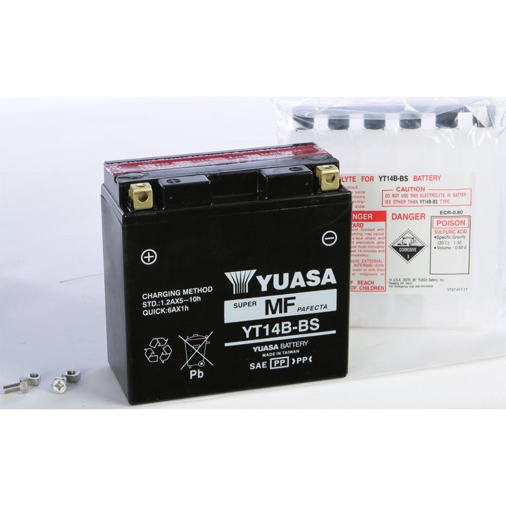 Yuasa Battery Yt14b Bs Maintenance Free - MojoMotoSport.com