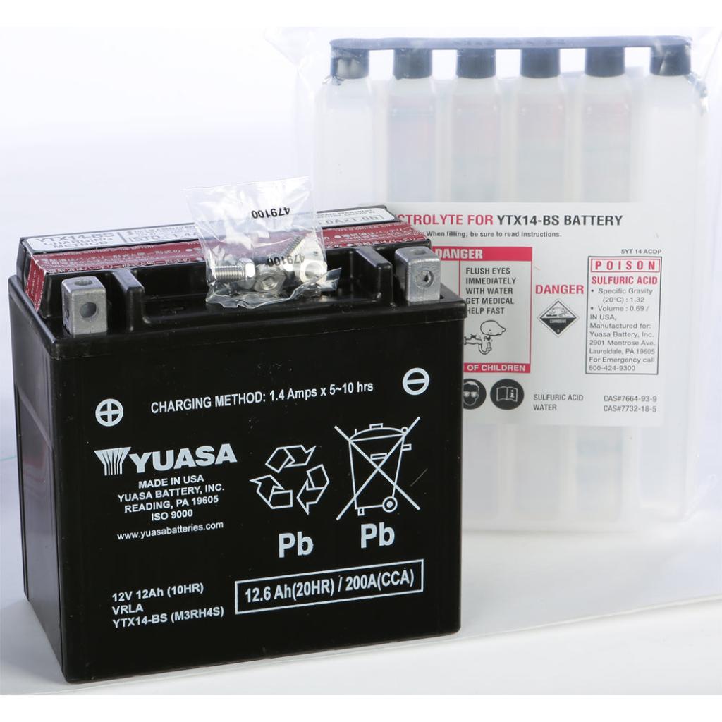 Yuasa Battery Ytx14 Bs Maintenance Free - MojoMotoSport.com