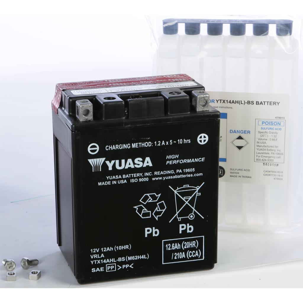 Yuasa Battery Ytx14ahl Bs Maintenance Free - MojoMotoSport.com