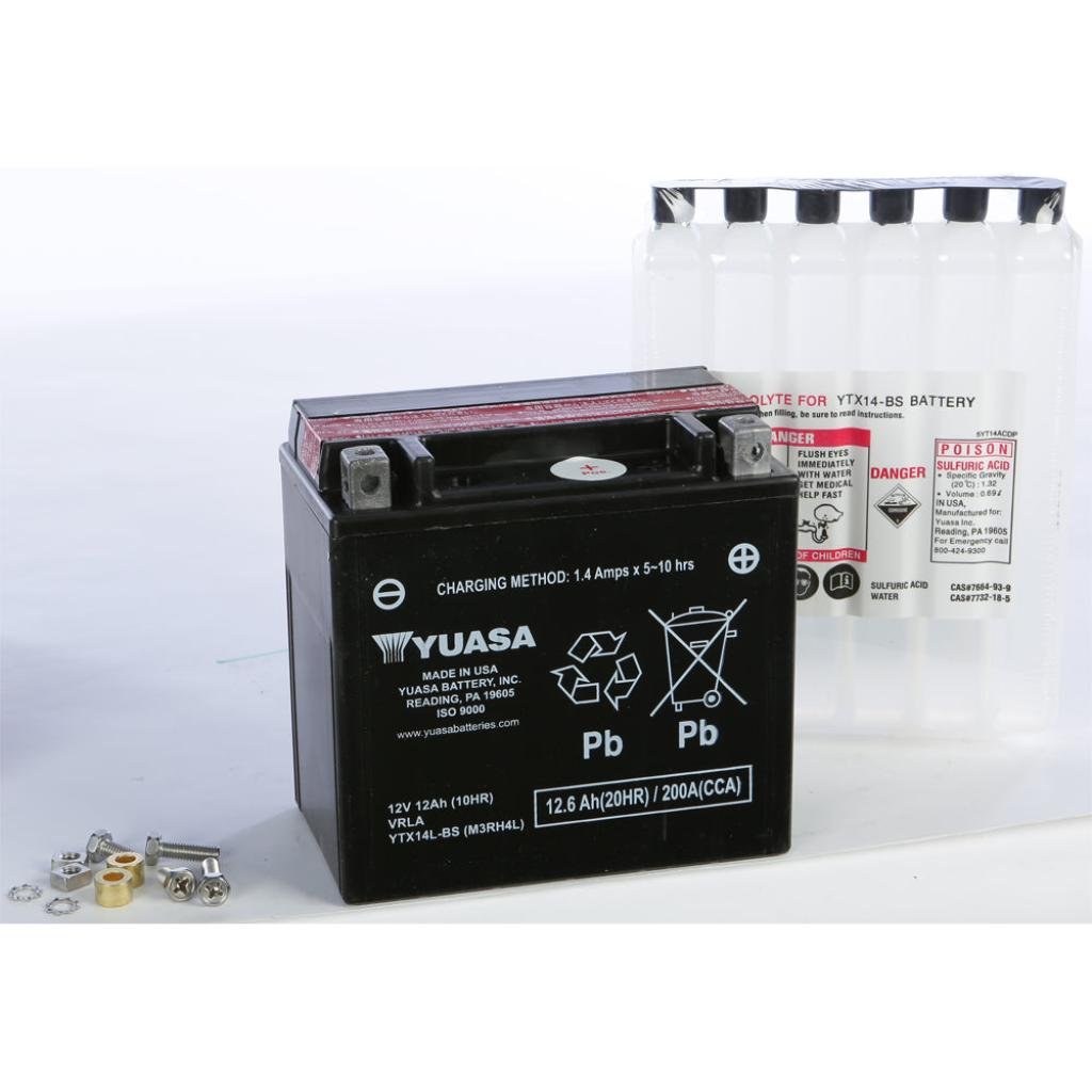 Yuasa Battery Ytx14l Bs Maintenance Free - MojoMotoSport.com
