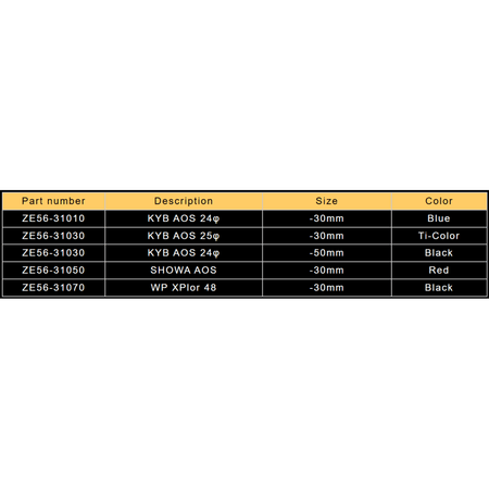 Zeta Front Forks Inner Lowering Kit WP/KYB/SHOWA - MojoMotoSport.com