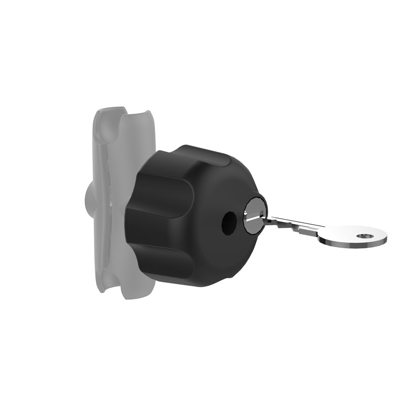 Ram Key Lock Knob with Brass Insert for B Size Socket Arms | RAM-KNOB3LU