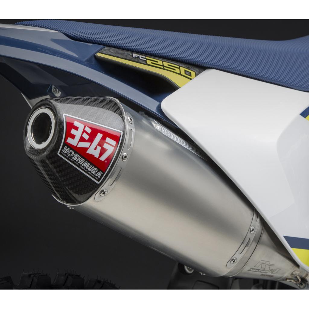 Silenciador deslizante de acero inoxidable Yoshimura RS-4 2016-19 KTM/Husqvarna 250/350 | 262522D321