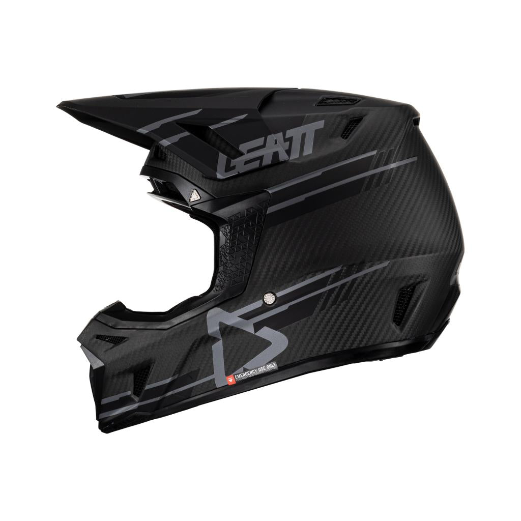 Kit de capacete de carbono Leatt 9.5 com óculos iriz 5.5 v24