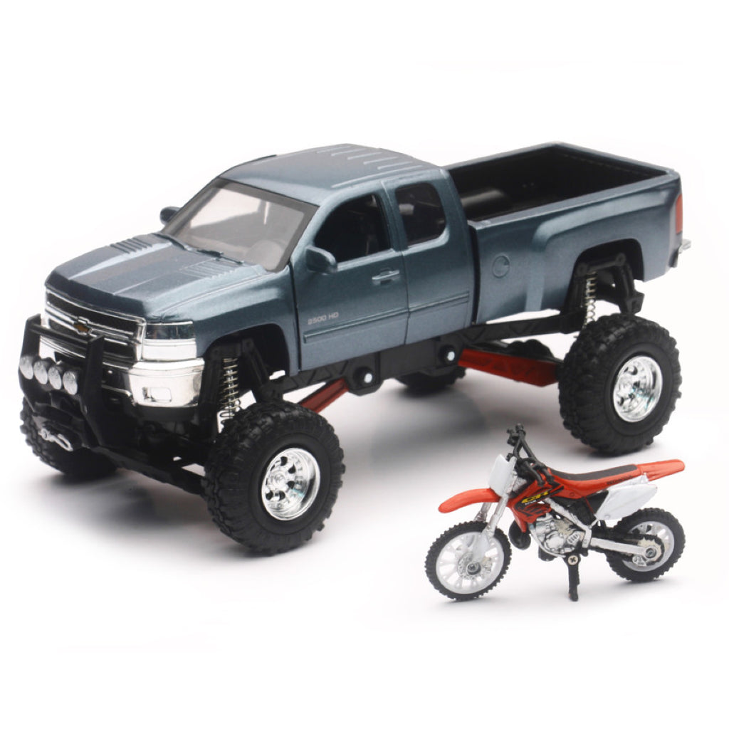 Chevy Silverado 4x4 w/ Dirt Bike Toys