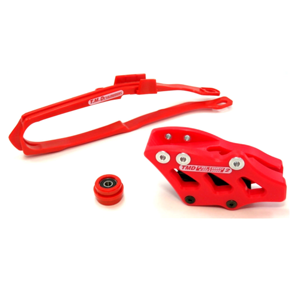 TM Designworks Red Honda CRF R/RX Chain Slide-N-Guide Kit [OPEN PACKAGE RETURN]