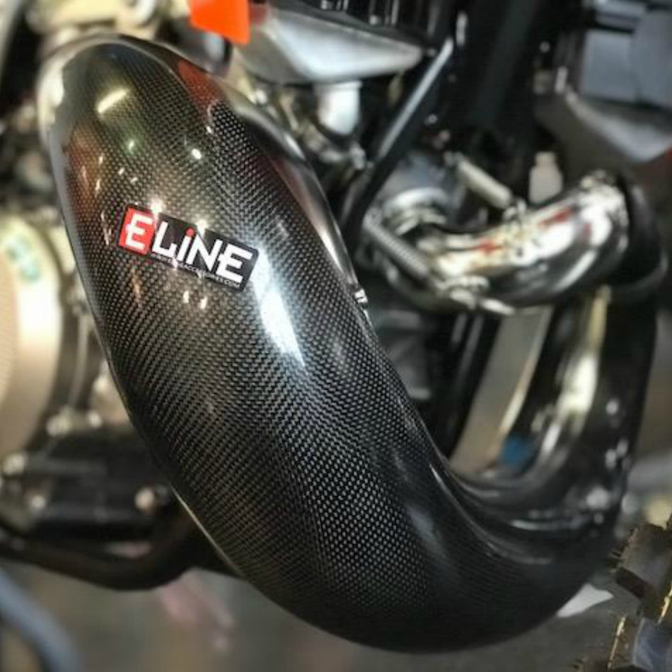 E-Line - KTM/Husqvarna/GasGas 250/300 Carbon Fiber Stock Pipe Guard ('19-'22) | MPG25019