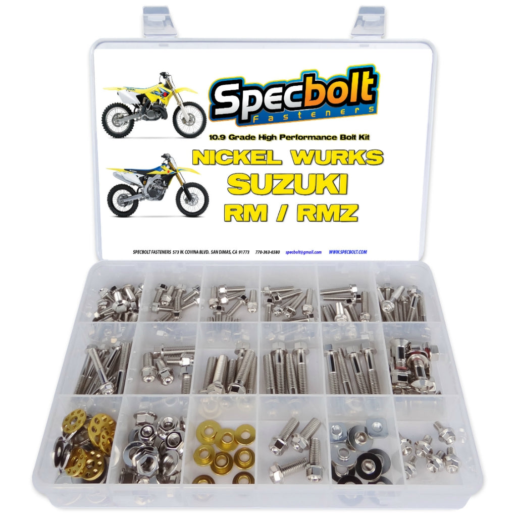 Specbolt - kit de piezas de níquel suzuki