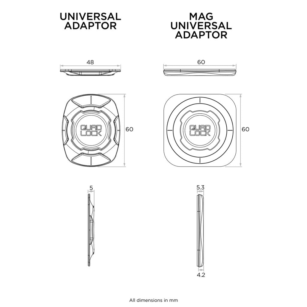 Quad lock mag universal adapter | qma-uni