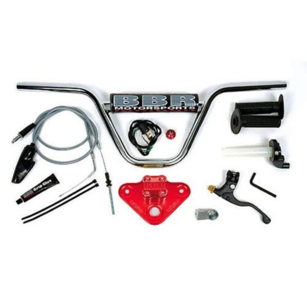 BBR Complete Handlebar/Triple Clamp/Tall Seat Kit Honda CRF50F (04 - 18) - MojoMotoSport.com