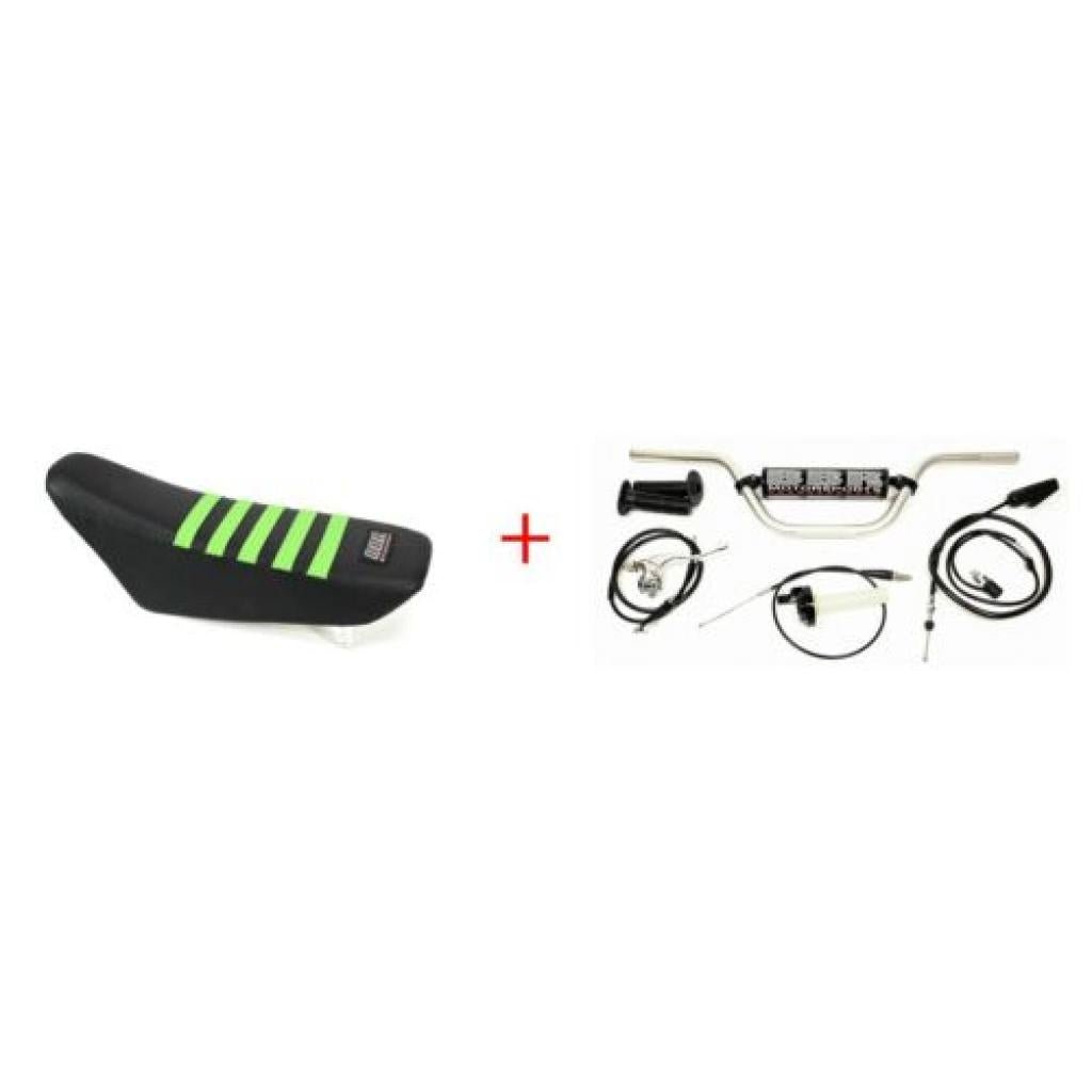 BBR Handlebar Riser/Tall Seat Combo Kawasaki KLX110 2003+ - MojoMotoSport.com