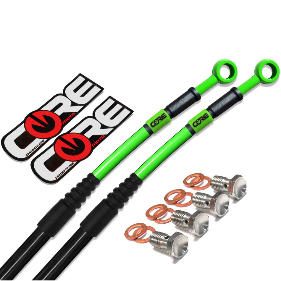 CORE MOTO - Kawasaki Offroad Front and Rear Brake Line Combo Kit