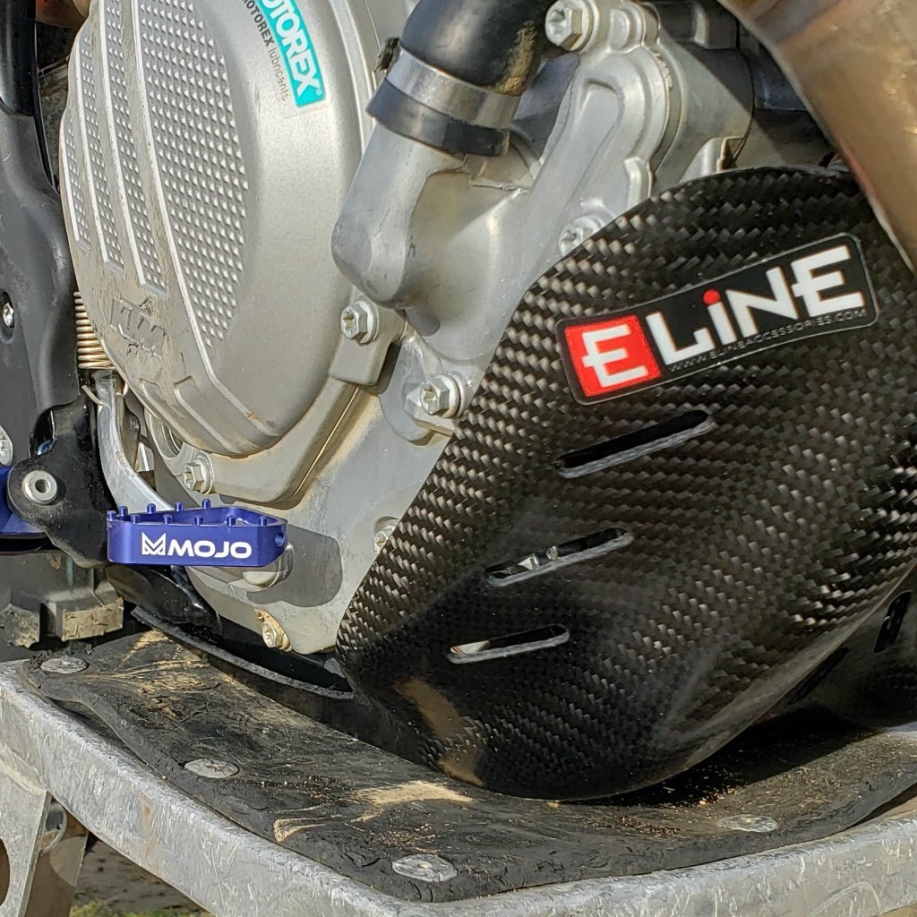 E - Line - KTM/Husqvarna 250/350 XCF - W/FE Carbon Fiber Skid Plate ('20 - '22) | MSP2316W - MojoMotoSport.com