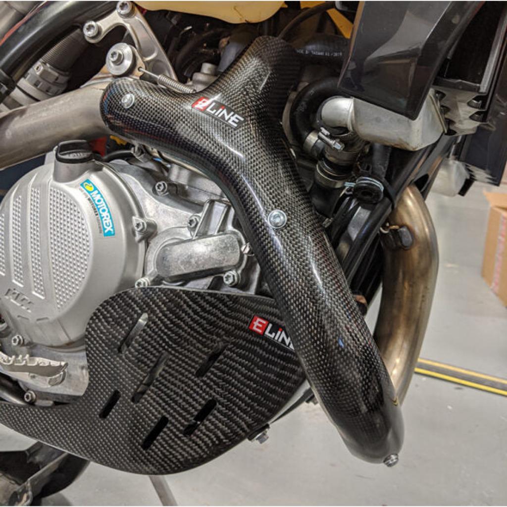 E - Line - KTM/Husqvarna 500/501 Carbon Fiber Full Coverage Skid Plate ('20 - '22) | MSP50020 - MojoMotoSport.com
