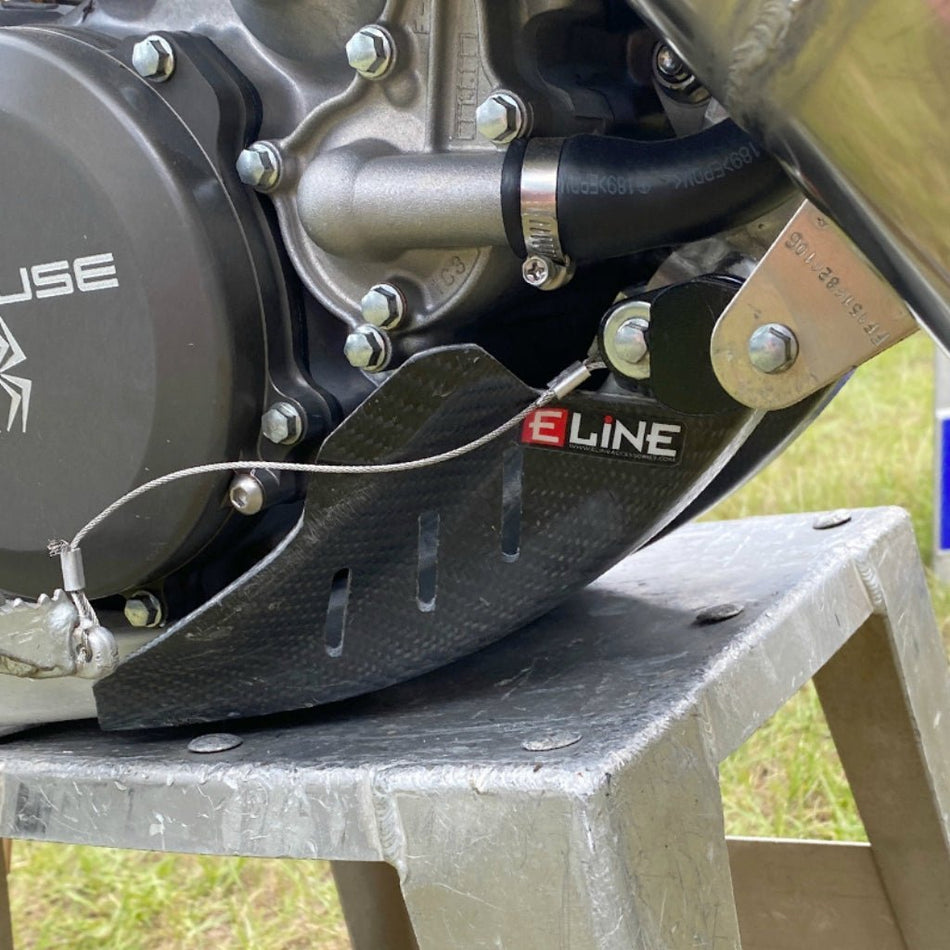 E-Line Yamaha YZ125/X Carbon Fiber Skid Plate ('05-'20) | MojoMotoSport.com