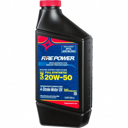 Fire Power Racing Ester Fortified Full Synthetic Motor Oil - MojoMotoSport.com