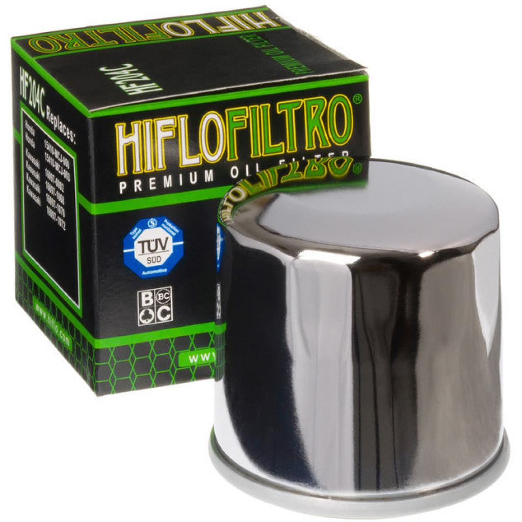 Hiflo Oil Filter Chrome | HF204C - MojoMotoSport.com