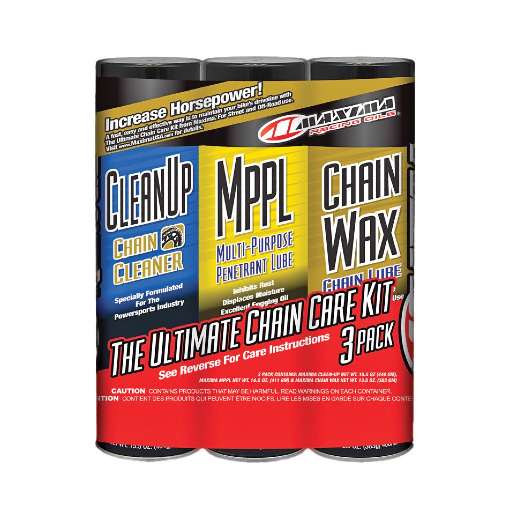 Maxima Ultimate Chain Wax Care Kit 3/PK - MojoMotoSport.com