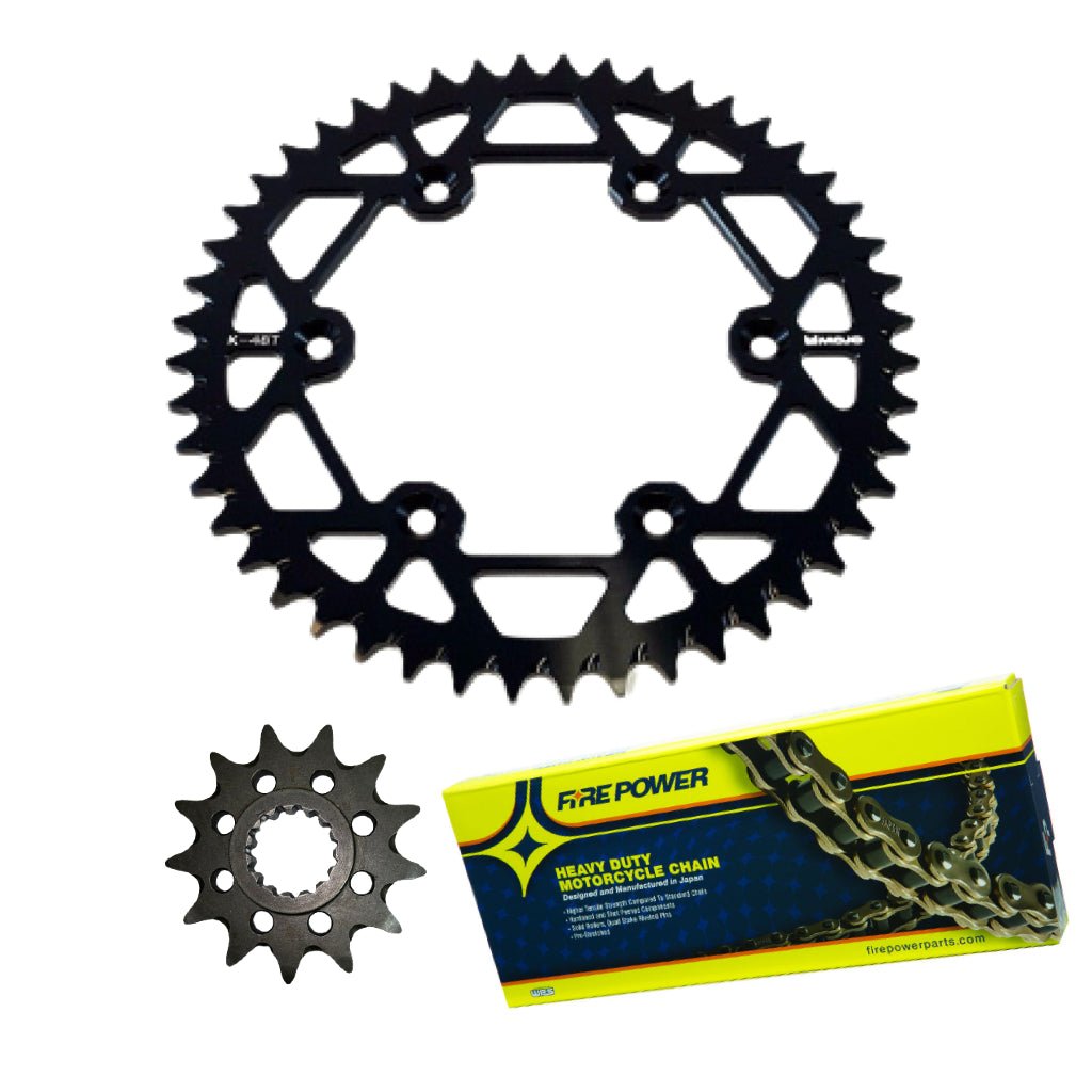 MOJO GasGas Chain and Sprocket Kit Black | MOJO - GAS - CSK - BLK - MojoMotoSport.com