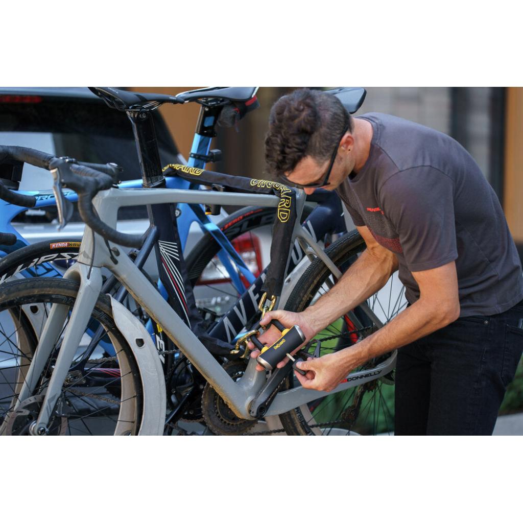 OnGuard Beast Chain w/ U - Lock Black/Yellow 6 Ft | 8016L - MojoMotoSport.com