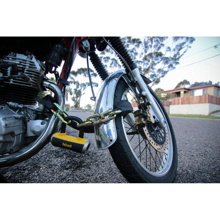 OnGuard Mastiff Chain w/ Boxer U - Lock Blk/Yel 6 Ft | 8019L - MojoMotoSport.com