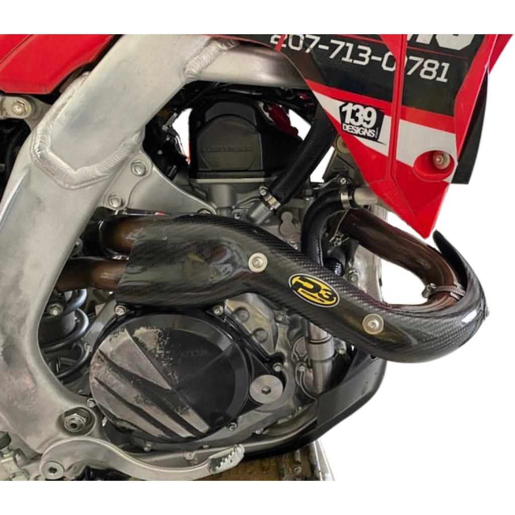 P3 Carbon Fiber Header Heat Shield For Honda | 205076 - MojoMotoSport.com