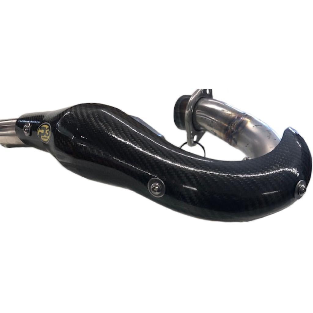 P3 Carbon Fiber Header Heat Shield For Kawasaki KX450 (19 - 22) | 216075 - MojoMotoSport.com