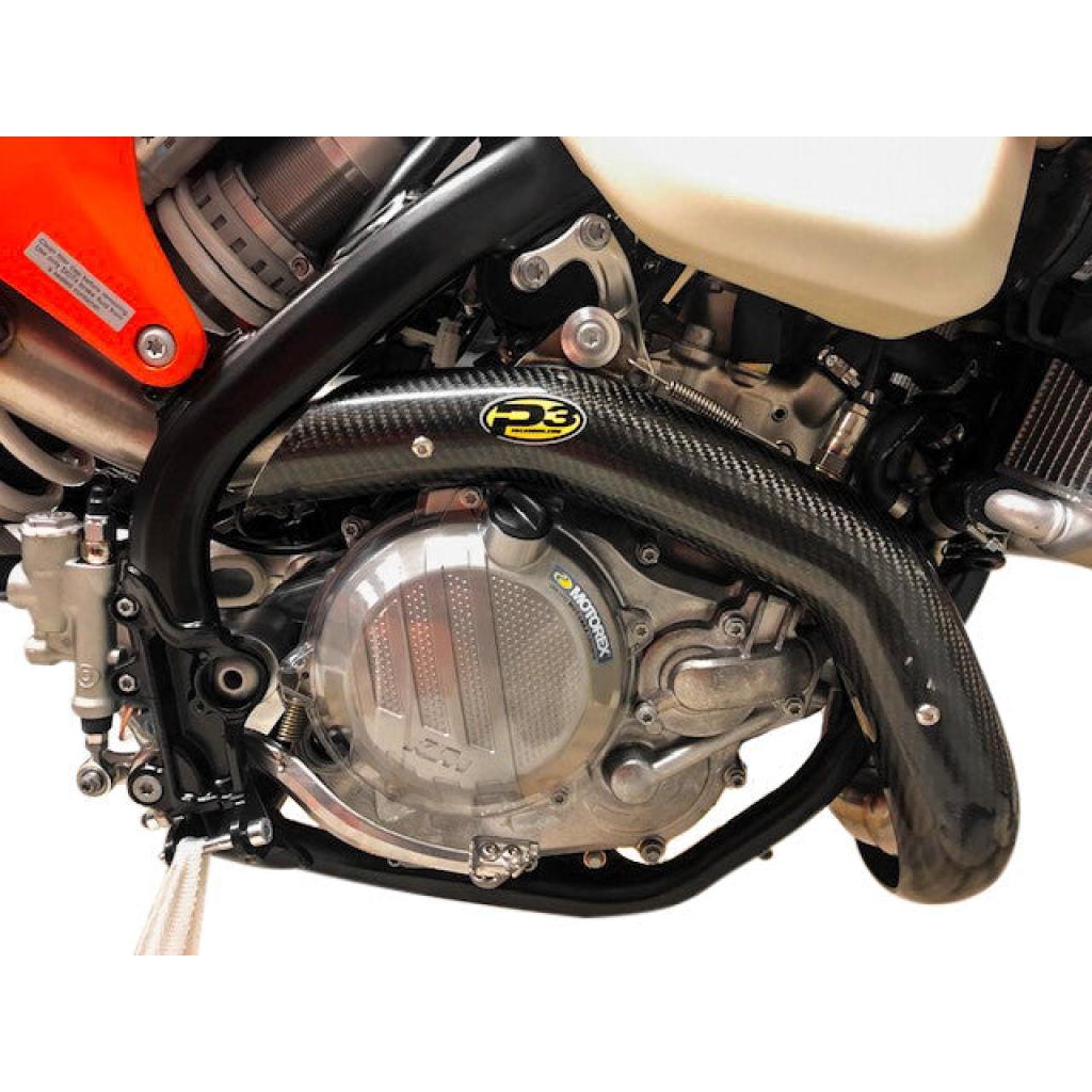 P3 Carbon Fiber Header Heat Shield For KTM/HUS | 201099 - MojoMotoSport.com