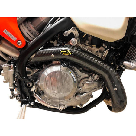 P3 Carbon Fiber Header Heat Shield For KTM/HUS | 201099 - MojoMotoSport.com
