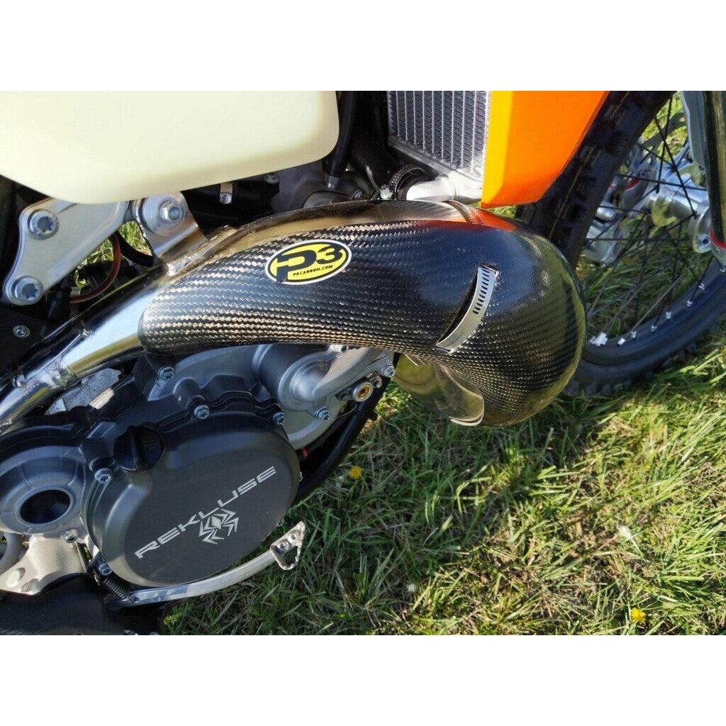 P3 Carbon Fiber Pipe Guard | 101070 - MojoMotoSport.com