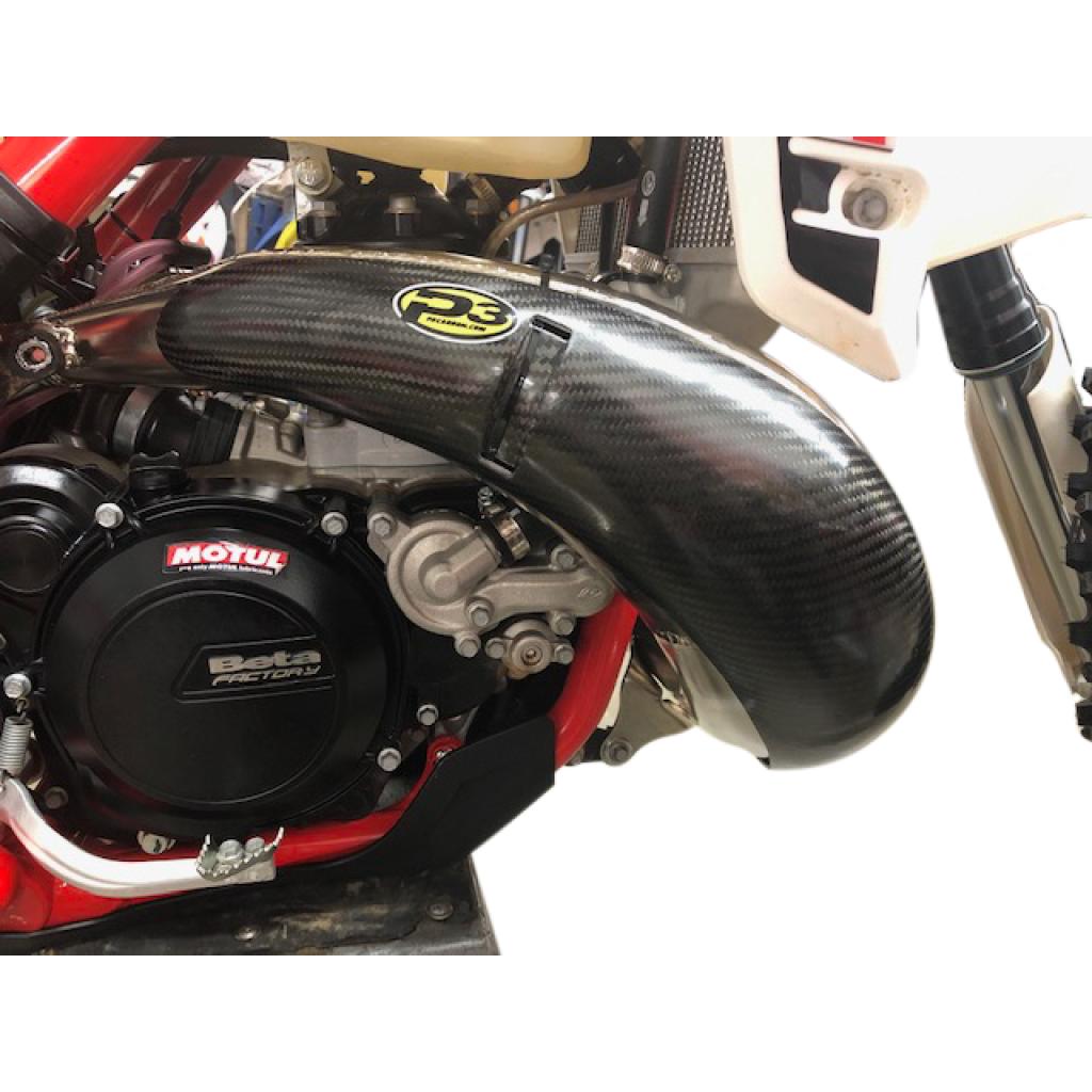 P3 Carbon Fiber Pipe Guard For Beta | 109066 - MojoMotoSport.com