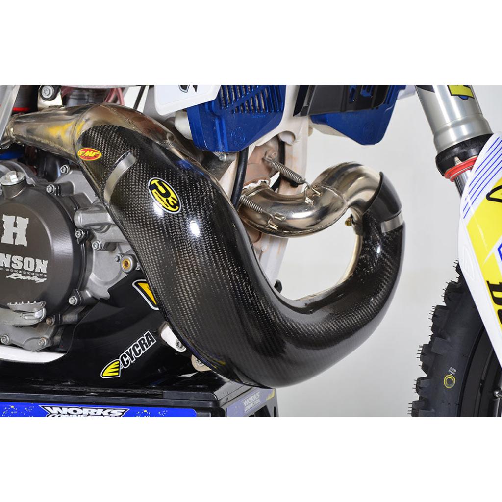 P3 Carbon Fiber Pipe Guard For KTM & Hus | 101066 - FMF - MojoMotoSport.com