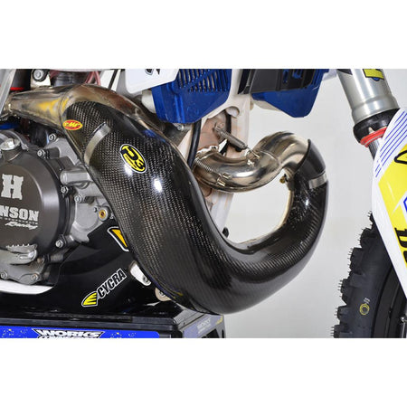 P3 Carbon Fiber Pipe Guard For KTM & Hus | 101066 - FMF - MojoMotoSport.com