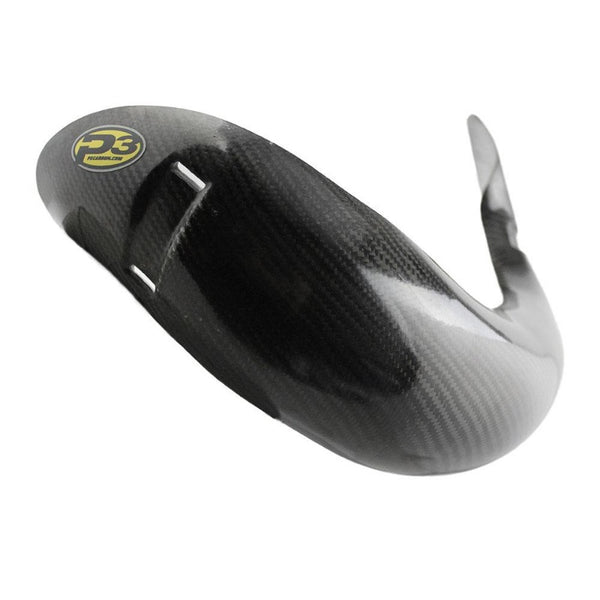 P3 Carbon Fiber Pipe Guard for STOCK Pipes 2019 - 23 KTM/Husqvarna/GasGas 250/300 | 101067 - MojoMotoSport.com