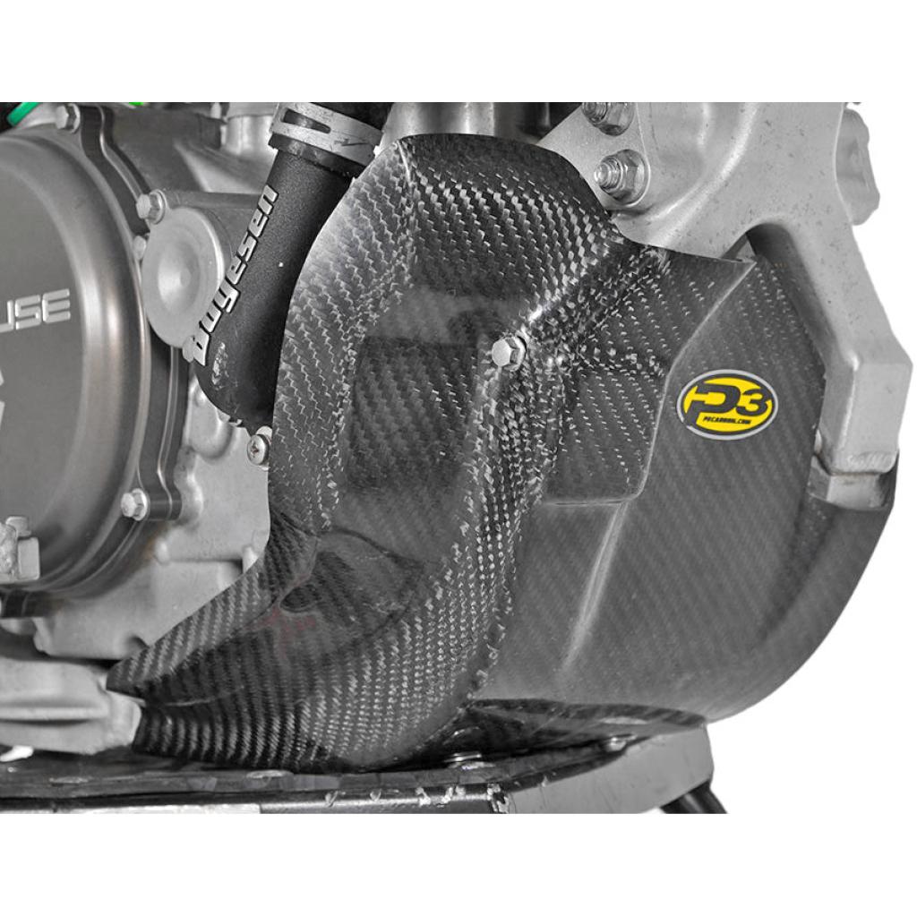 P3 Carbon Fiber Skid Plate For Kawasaki KX450F (16 - 18) | 306071 - MojoMotoSport.com