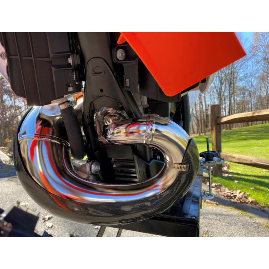 P3 Max Coverage Carbon Fiber Pipe Guard KTM/Husqvarna 250/300 (2023) | 101081 - MojoMotoSport.com