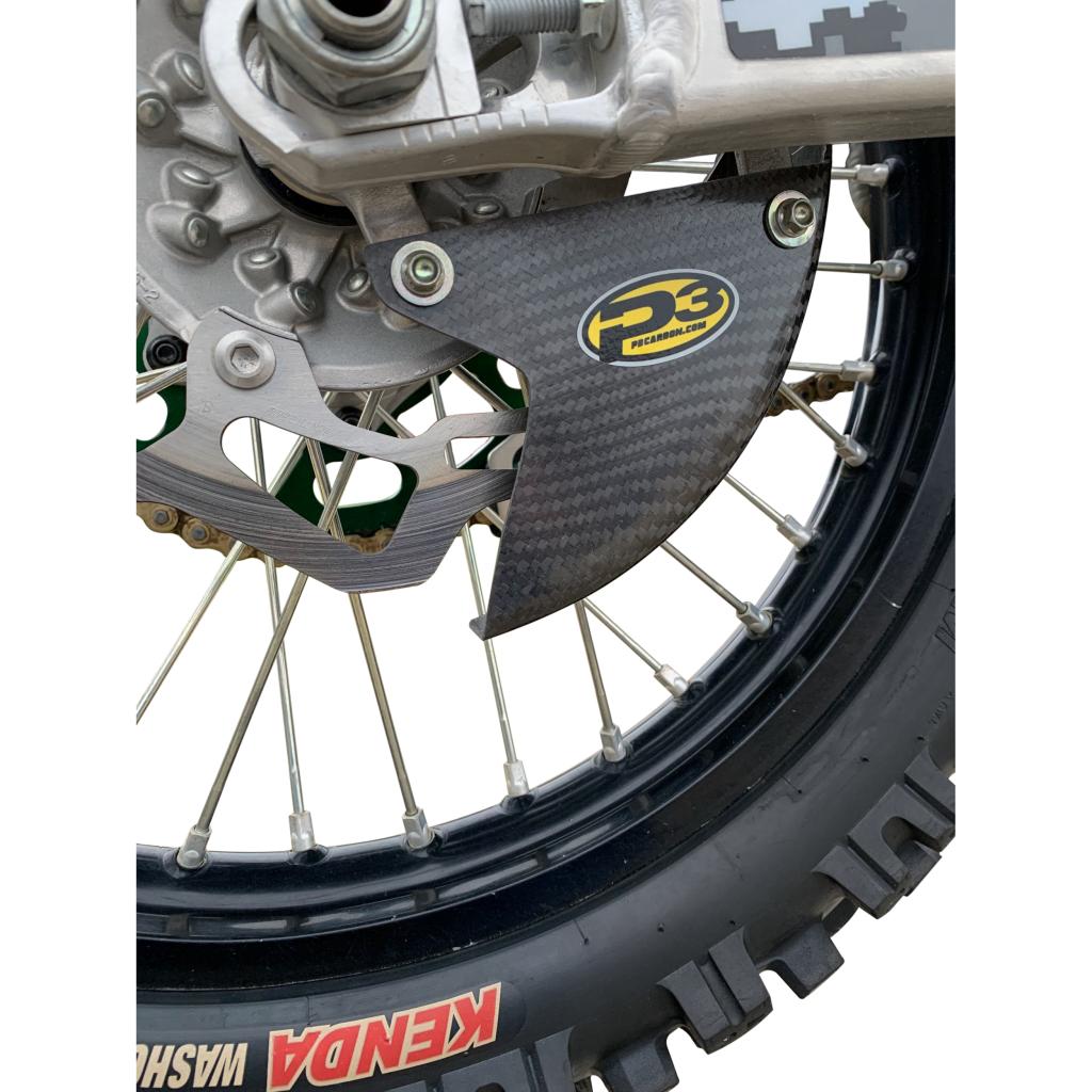 P3 Rear Disc Guard For Kawasaki KX250/450 (09 - 23) | 526050 - MojoMotoSport.com