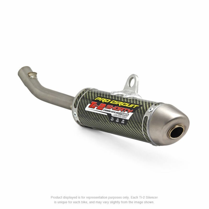 Pro Circuit TI - 2 Shorty Kevlar Silencer 2004 - 07 Honda CR250R | 1111425K - MojoMotoSport.com
