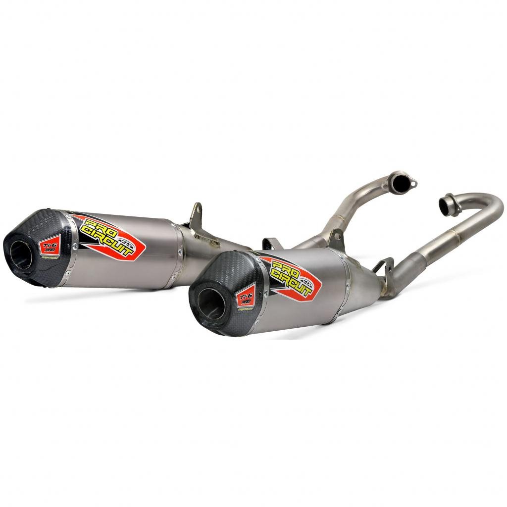 Pro Circuit Ti - 6 Dual Exhaust System 2018 - 19 Honda CRF250R | 0311825FP2 - MojoMotoSport.com