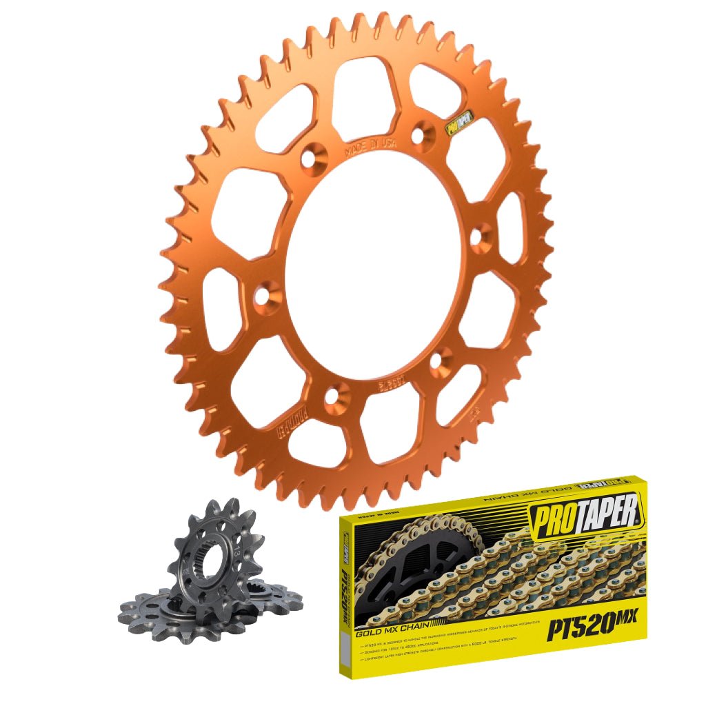 ProTaper Gold Series Chain & Sprocket Kit KTM/HusqvarnaGasGas 85 - 105 - MojoMotoSport.com