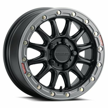 Raceline A14 Alpha Black/Gunmetal Beadlock Wheels - MojoMotoSport.com