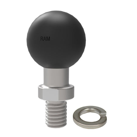 Ram Ball Adapter w/ 3/8" - 16 Threaded Post & Lock Washer - B Size | RAM - B - 236U - MojoMotoSport.com